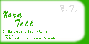 nora tell business card